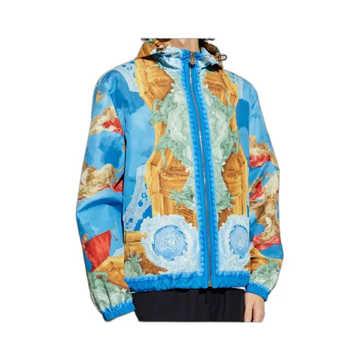 Pattern-Printed Hooded Jacket