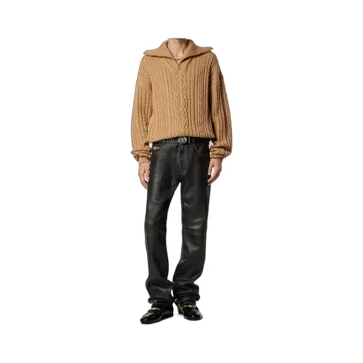 Zip-Up Knitted Cardigan