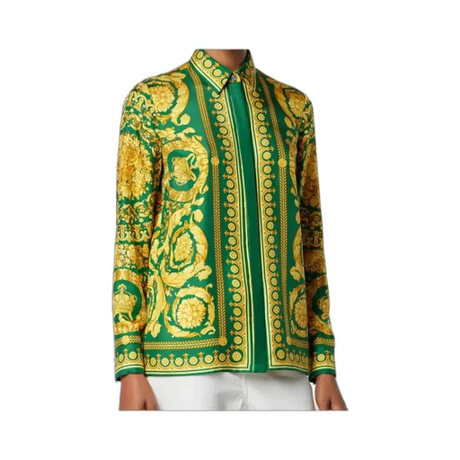 Baroque Pattern Long Sleeved Shirt