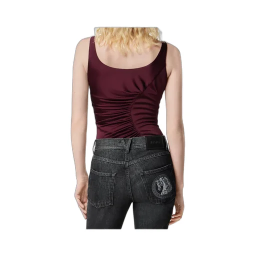 Draped Sleeveless Bodysuit