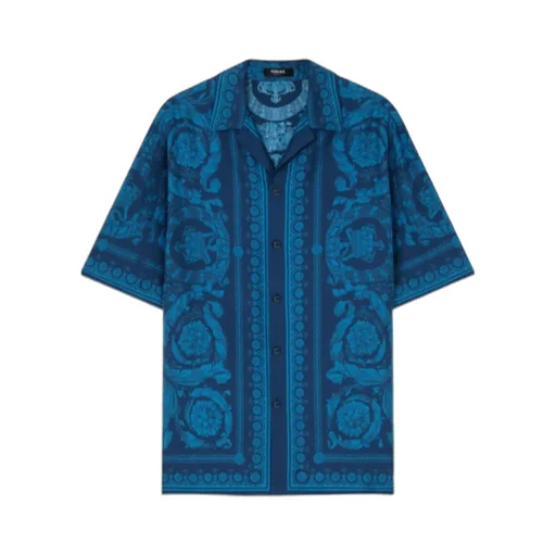 Barocco-Printed Short-Sleeved Shirt