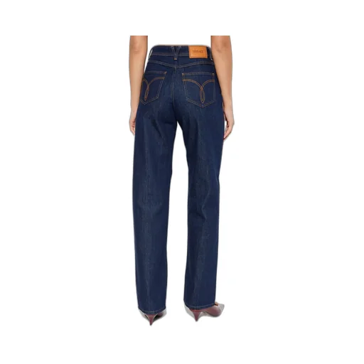 Logo-Patch Straight Leg Jeans