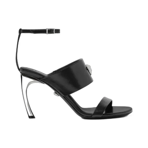 Medusa Head-Embellished Ankle-Strap Sandals