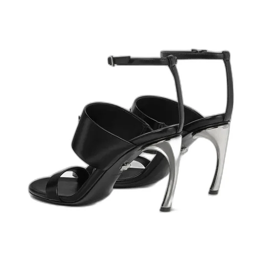 Medusa Head-Embellished Ankle-Strap Sandals