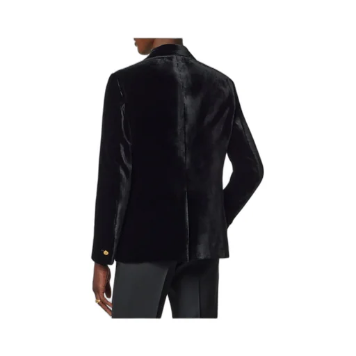 Single-Buttoned Velvet Blazer