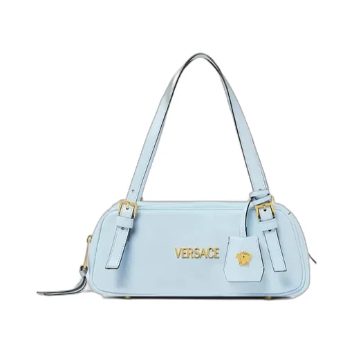 Logo-Lettering Zipped Shoulder Bag