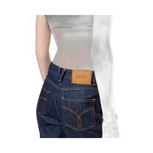 Logo-Patch Straight Leg Jeans