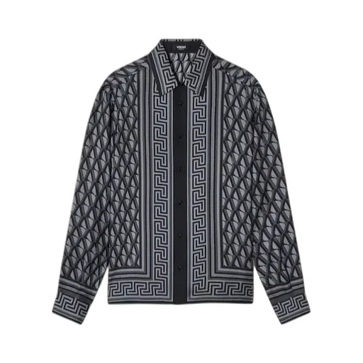 Pattern-Printed Long-Sleeved Shirt