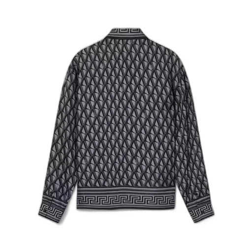 Pattern-Printed Long-Sleeved Shirt