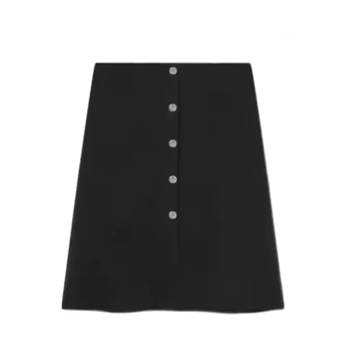 High-Waist Satin Skirt