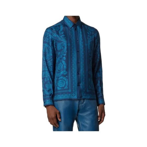 Barocco-Printed Long-Sleeved Shirt