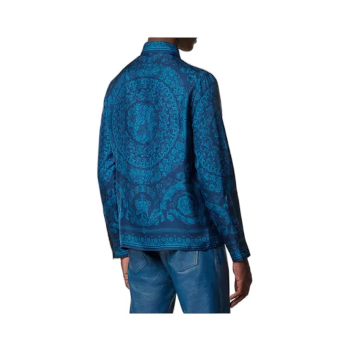 Barocco-Printed Long-Sleeved Shirt