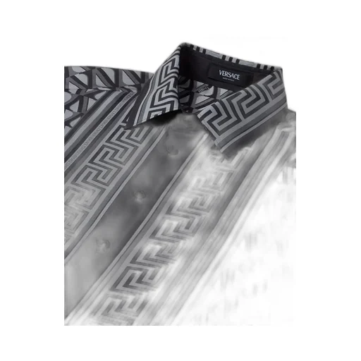 Pattern-Printed Long-Sleeved Shirt