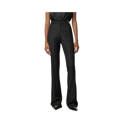 Pattern-Printed Creased Trousers