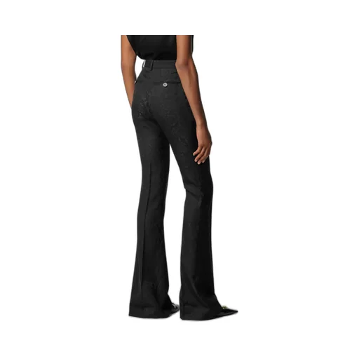 Pattern-Printed Creased Trousers