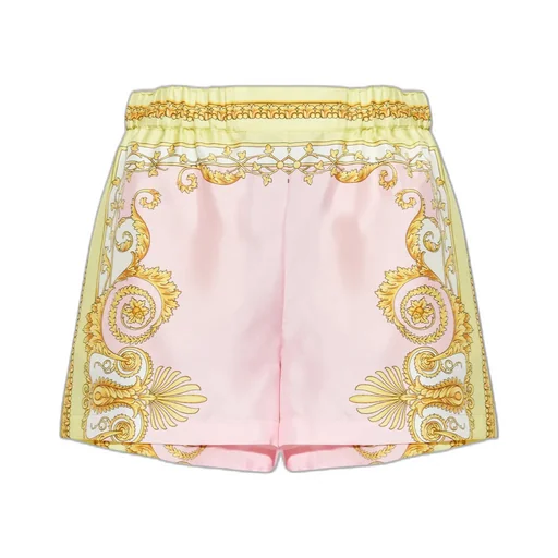 Pattern-Printed Elasticated-Waistband Shorts