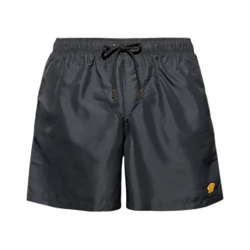 Drawstring Logo-Patch Swim Shorts