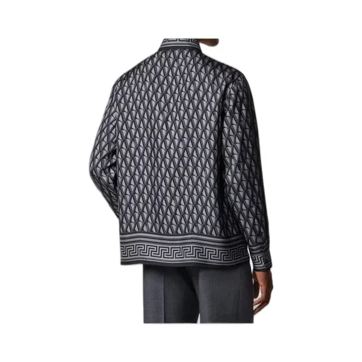 Pattern-Printed Long-Sleeved Shirt