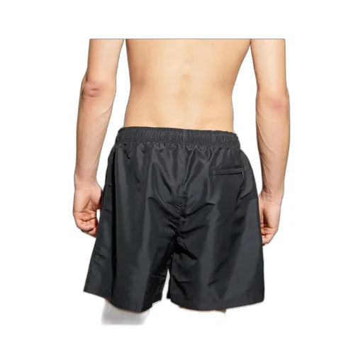 Drawstring Logo-Patch Swim Shorts