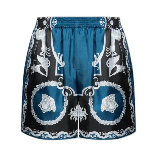 Pattern-Printed Elasticated Waistband Shorts