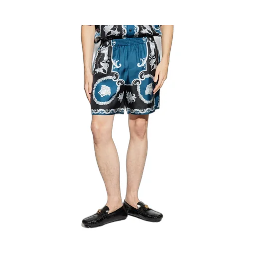 Pattern-Printed Elasticated Waistband Shorts