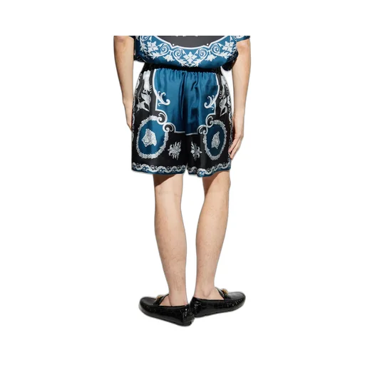 Pattern-Printed Elasticated Waistband Shorts