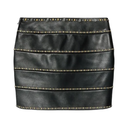 Stud-Embellished Mini Skirt