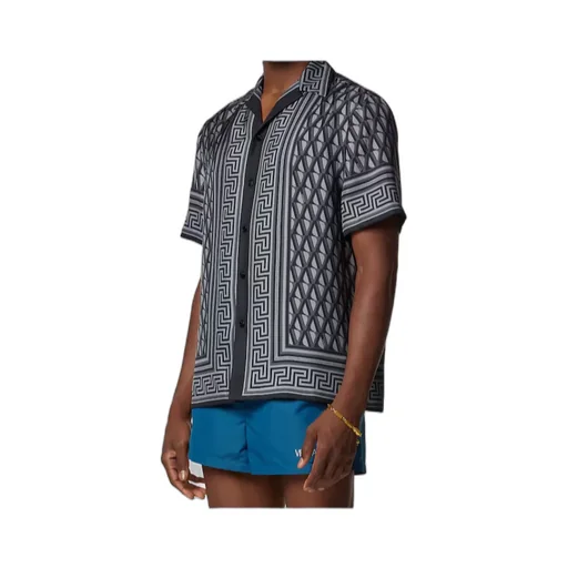 Pattern-Printed Short-Sleeved Shirt