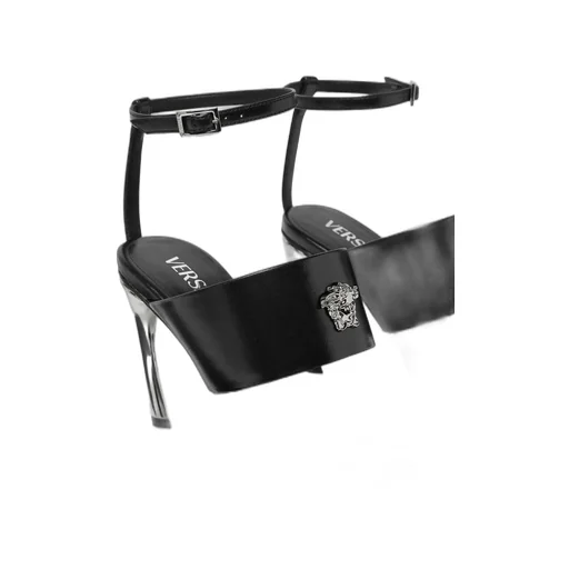 Medusa Head-Embellished Ankle-Strap Sandals