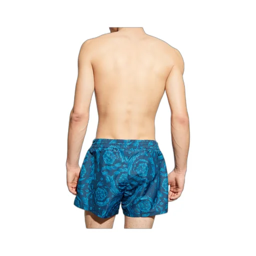 Floral-Motif Drawstring Swim Shorts