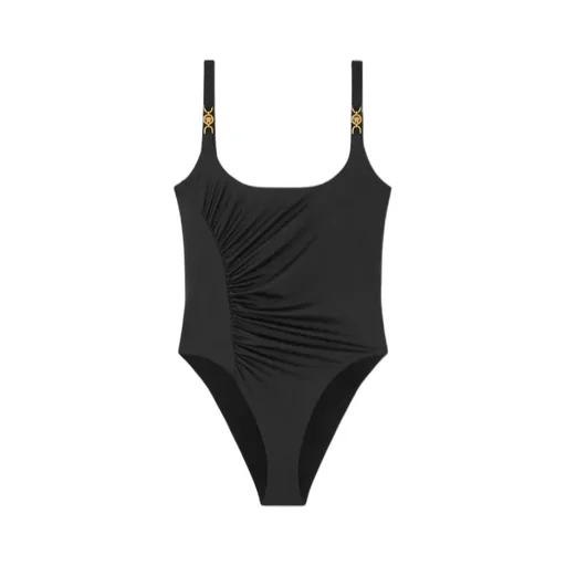 Draped One-Piece Swimsuit