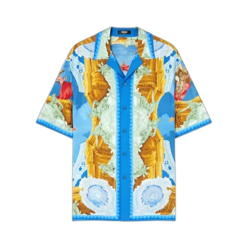 Pattern-Printed Short-Sleeved Shirt