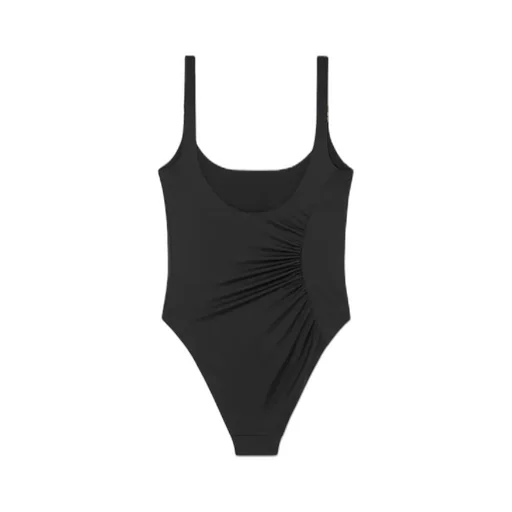 Draped One-Piece Swimsuit