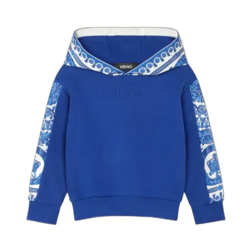 Barocco Foulard Patterned-Sleeve Hoodie