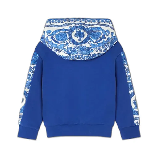 Barocco Foulard Patterned-Sleeve Hoodie