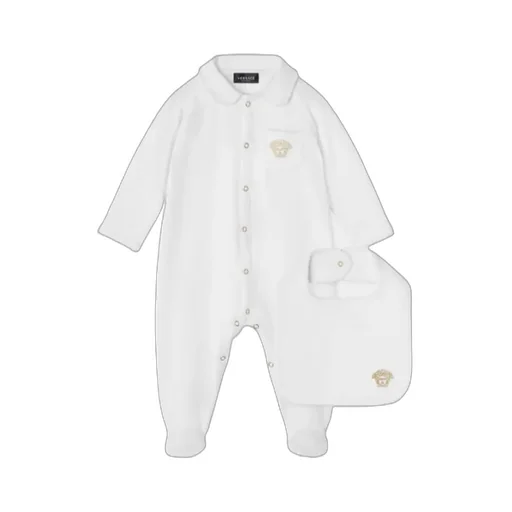 Medusa Head-Embroidered Bib Babygrow Set