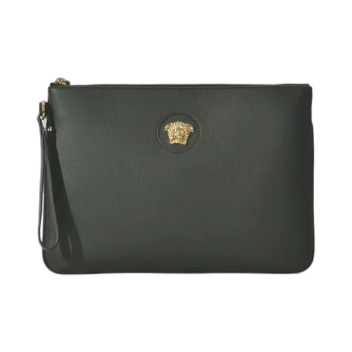 Medusa Head-Embellishment Clutch Bag