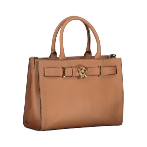 Medusa-Buckle Leather Tote Bag