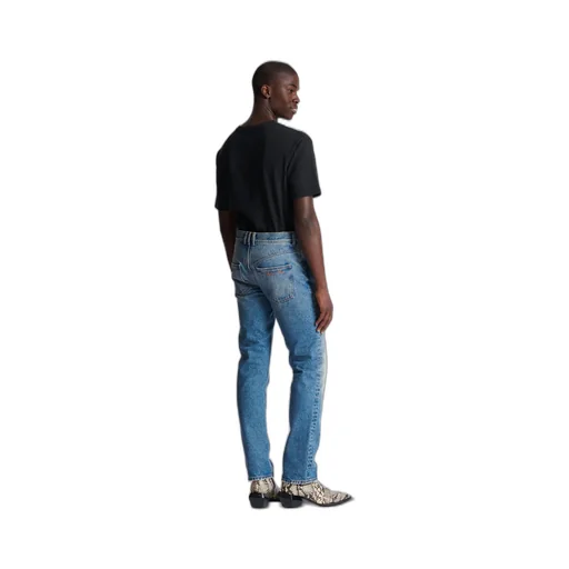 Vintage Effect Mid Rise Jeans