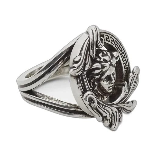 Medusa Head Motif Ring