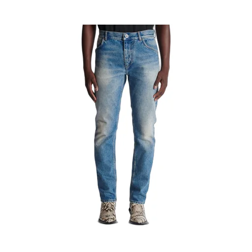 Vintage Effect Mid Rise Jeans