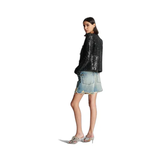 Tweed Sequin Embellished Jacket