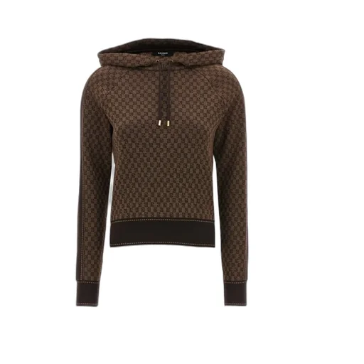 Monogram Jacquard Hooded Sweater