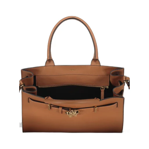 Medusa-Buckle Leather Tote Bag