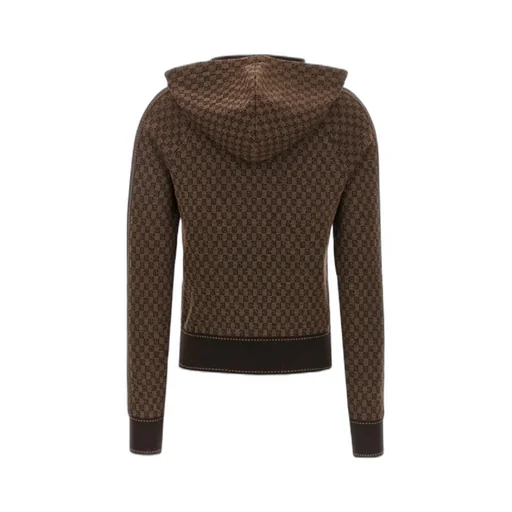 Monogram Jacquard Hooded Sweater
