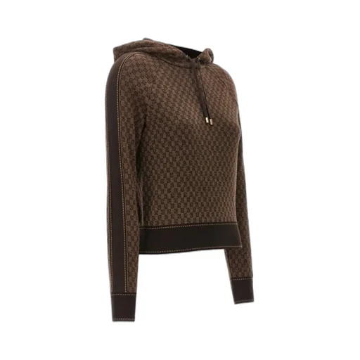 Monogram Jacquard Hooded Sweater