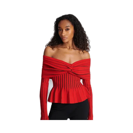 Knotted Off-The-Shoulder Top
