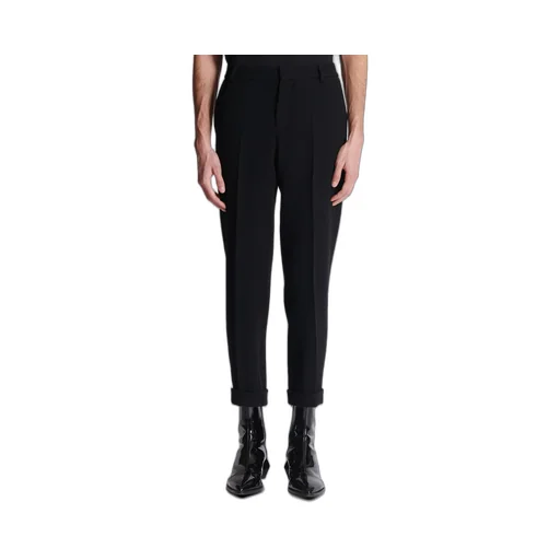 Crepe Straight-Cut Trousers