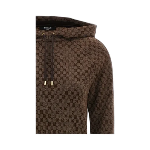 Monogram Jacquard Hooded Sweater