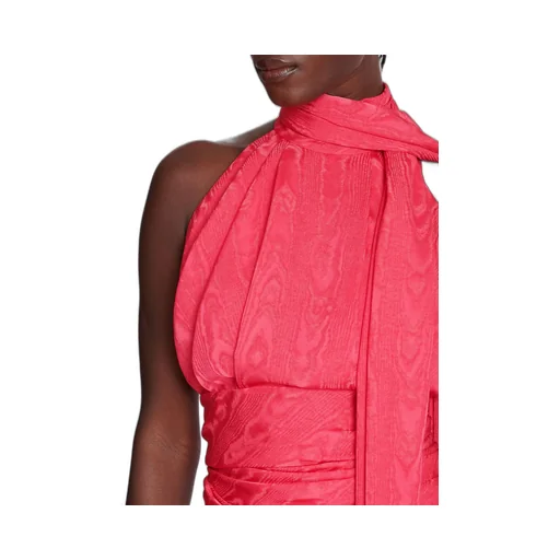 Sleeveless Top With Draped Collar